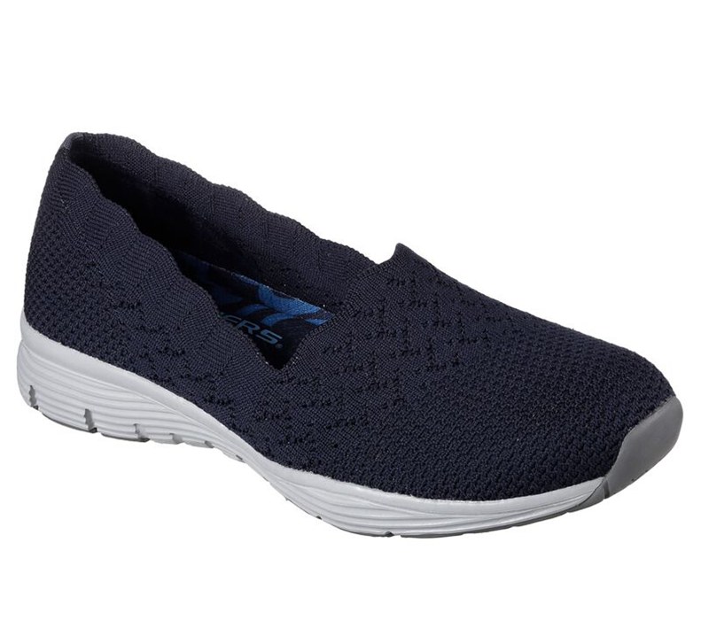 Skechers Seager - Stat - Womens Flats Shoes Navy [AU-IJ1545]